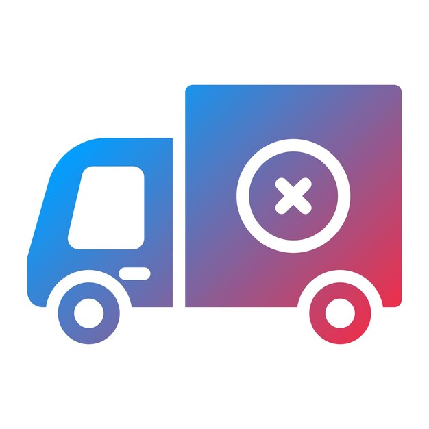Imagen vectorial del ícono de entrega fallida Puede utilizarse para el servicio postal