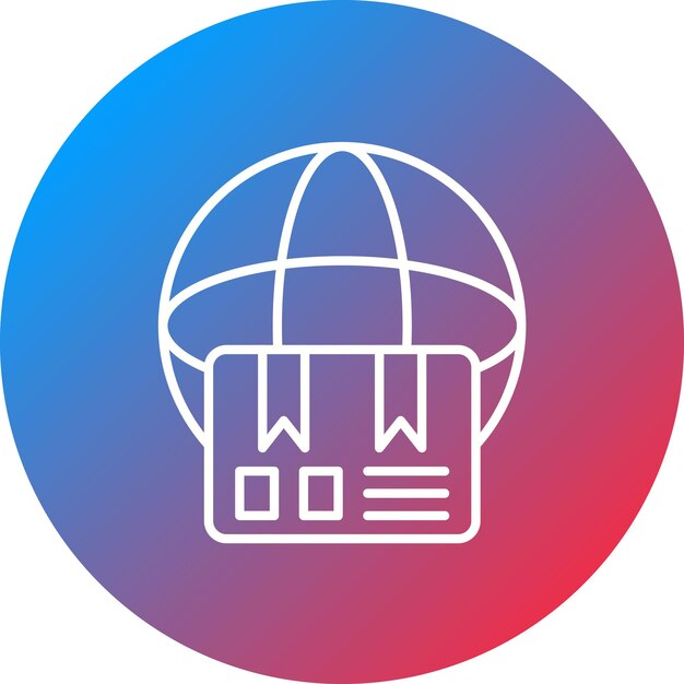 Imagen vectorial del icono de entrega global Se puede utilizar para la entrega y la logística