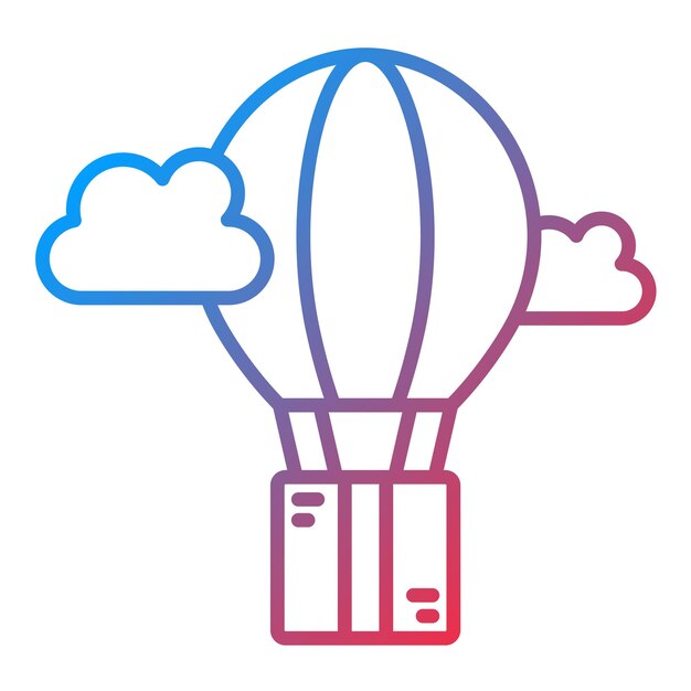 Imagen vectorial del icono de entrega de globos aéreos Se puede utilizar para la entrega de alimentos