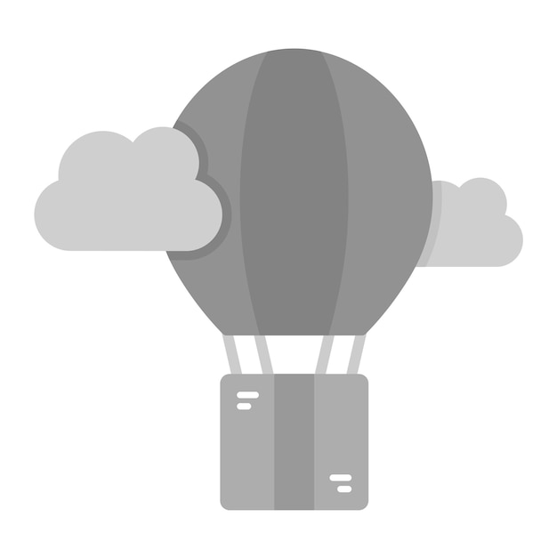 Vector imagen vectorial del icono de entrega de globos aéreos se puede utilizar para la entrega de alimentos