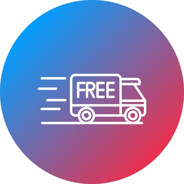 Imagen vectorial de icono de entrega gratuita Puede utilizarse para el comercio electrónico médico