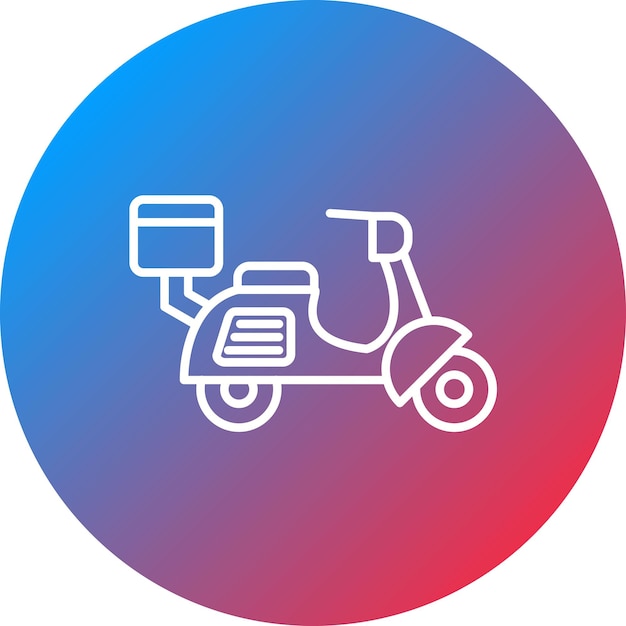 Imagen vectorial del icono de entrega de motocicleta Se puede utilizar para la entrega y la logística