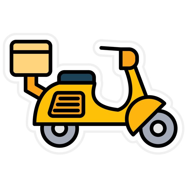 Imagen vectorial del icono de entrega de motocicleta Se puede utilizar para la entrega y la logística