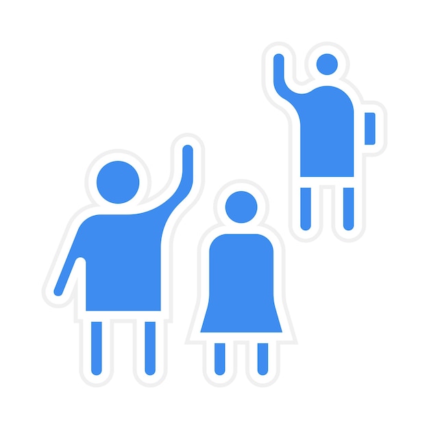 Imagen vectorial del icono de entrega de los padres Se puede utilizar para la guardería
