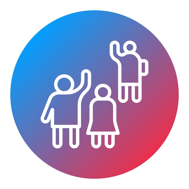Imagen vectorial del icono de entrega de los padres Se puede utilizar para la guardería
