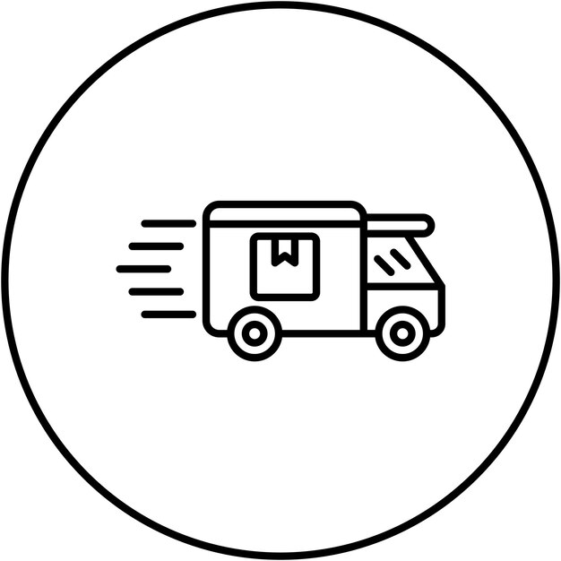 Imagen vectorial del icono de entrega del pedido Se puede utilizar para la logística