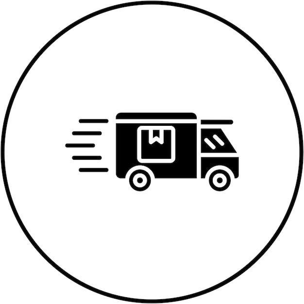 Imagen vectorial del icono de entrega del pedido Se puede utilizar para la logística