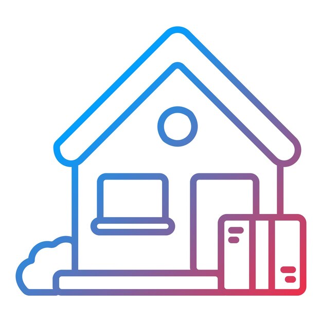 Imagen vectorial del icono de entrega en la puerta Se puede utilizar para la entrega de alimentos