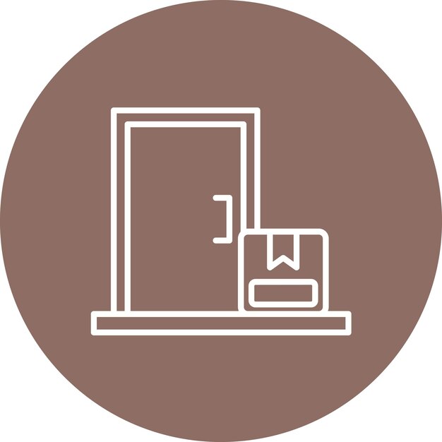 Imagen vectorial del icono de entrega a la puerta Se puede utilizar para la logística