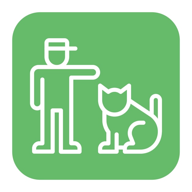 Imagen vectorial del icono del entrenador de animales Se puede utilizar para la diversidad