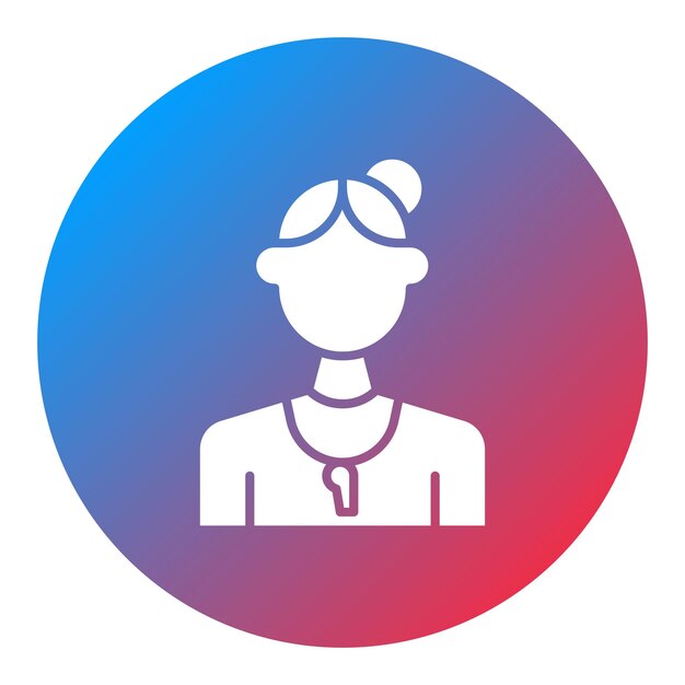 Imagen vectorial del icono del entrenador Se puede usar para mujeres