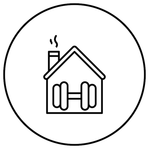 Imagen vectorial del icono de entrenamiento en casa Se puede usar para Untact World