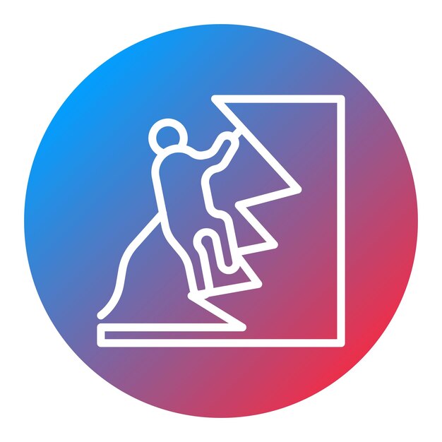 Imagen vectorial de icono de entrenamiento de escalada Se puede usar para escalada en roca