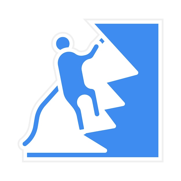 Imagen vectorial de icono de entrenamiento de escalada Se puede usar para escalada en roca