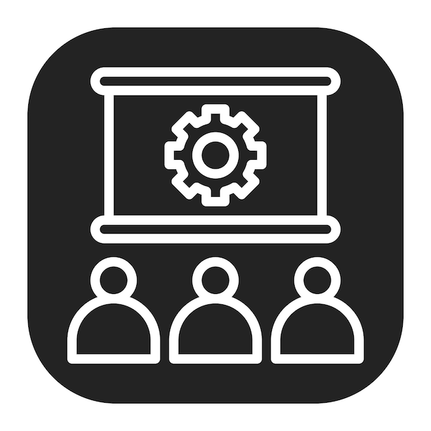 Imagen vectorial del icono de entrenamiento Se puede utilizar para el proceso de contratación