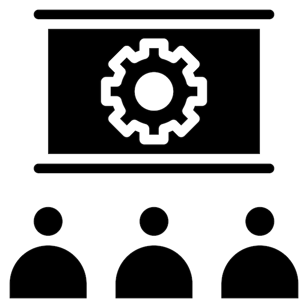 Imagen vectorial del icono de entrenamiento Se puede utilizar para el proceso de contratación