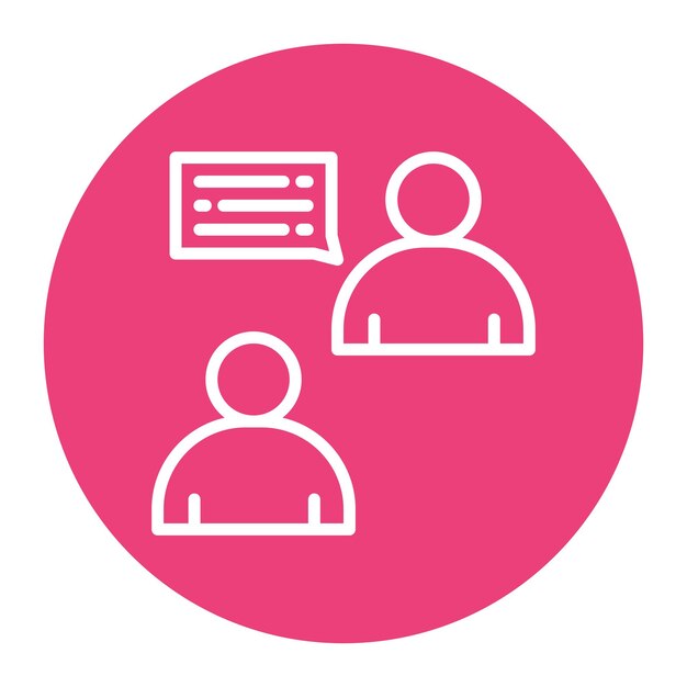 Imagen vectorial del icono de la entrevista Se puede utilizar para Recursos Humanos
