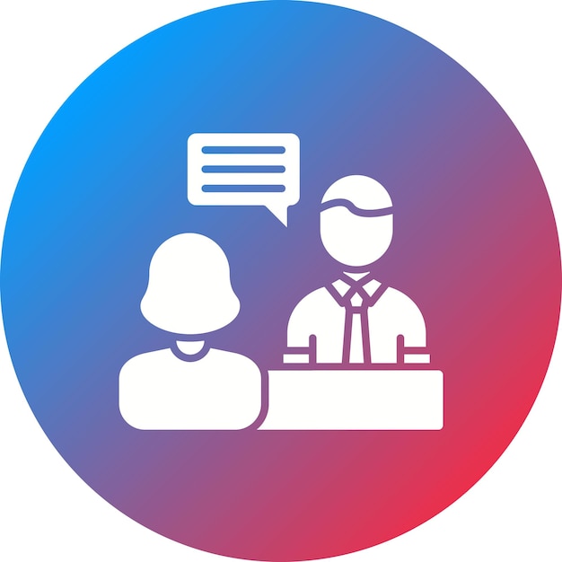 Imagen vectorial del icono de la entrevista Se puede utilizar para Recursos Humanos