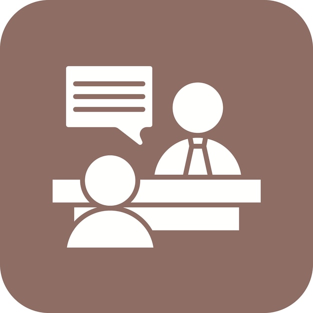 Imagen vectorial del icono de la entrevista Se puede utilizar para Recursos Humanos