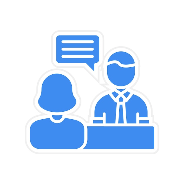 Imagen vectorial del icono de la entrevista Se puede utilizar para Recursos Humanos