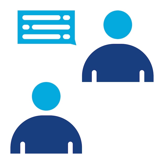 Imagen vectorial del icono de la entrevista Se puede utilizar para Recursos Humanos