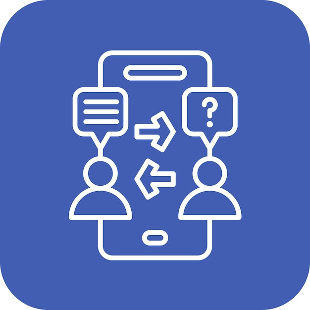 Imagen vectorial del icono de la entrevista telefónica Se puede utilizar para la búsqueda de empleo
