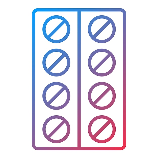 Imagen vectorial del icono del envase del comprimido Se puede utilizar para Medicine I