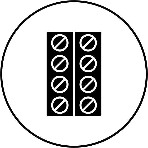 Imagen vectorial del icono del envase del comprimido Se puede utilizar para Medicine I