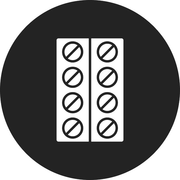Imagen vectorial del icono del envase del comprimido Se puede utilizar para Medicine I