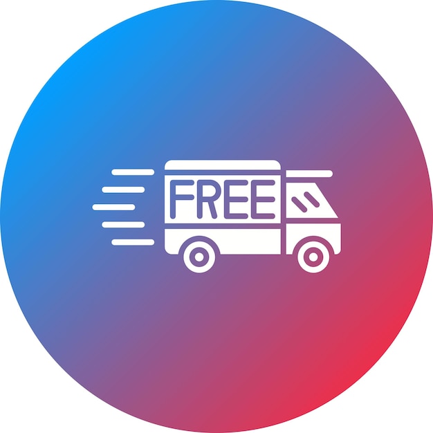 Imagen vectorial de icono de envío gratuito Se puede utilizar para la logística