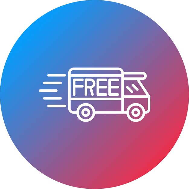 Imagen vectorial de icono de envío gratuito Se puede utilizar para la logística