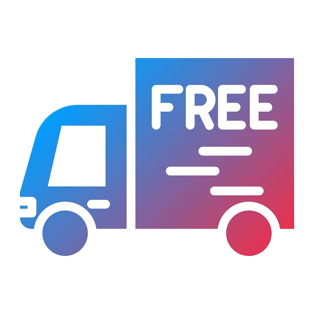 Imagen vectorial de icono de envío gratuito Se puede utilizar para la tienda en línea