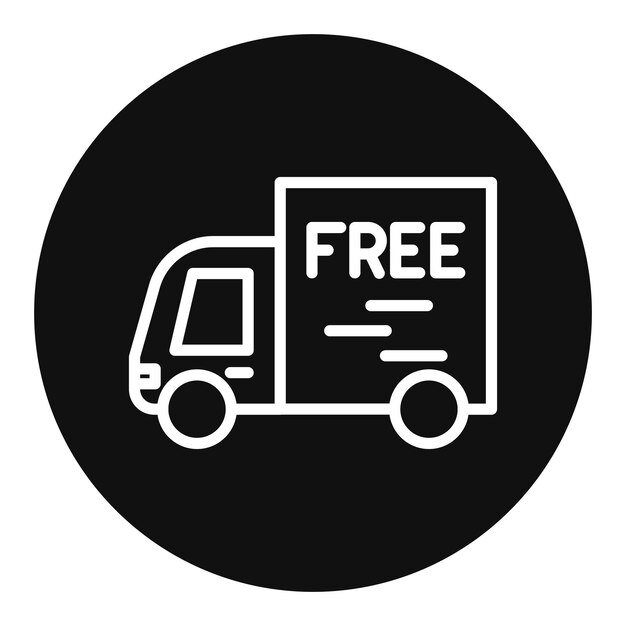 Imagen vectorial de icono de envío gratuito Se puede utilizar para la tienda en línea