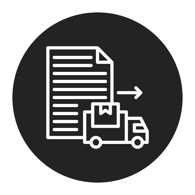 Imagen vectorial del icono de envío Se puede utilizar para la fabricación y distribución