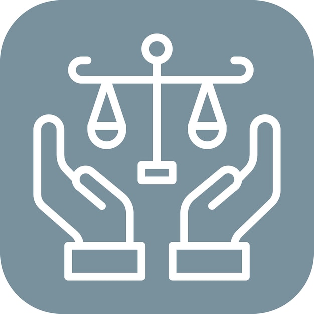 Imagen vectorial del icono de equidad Se puede usar para Liderazgo