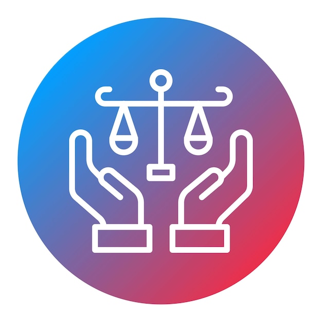 Imagen vectorial del icono de equidad Se puede usar para Liderazgo