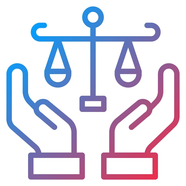Imagen vectorial del icono de equidad Se puede usar para Liderazgo