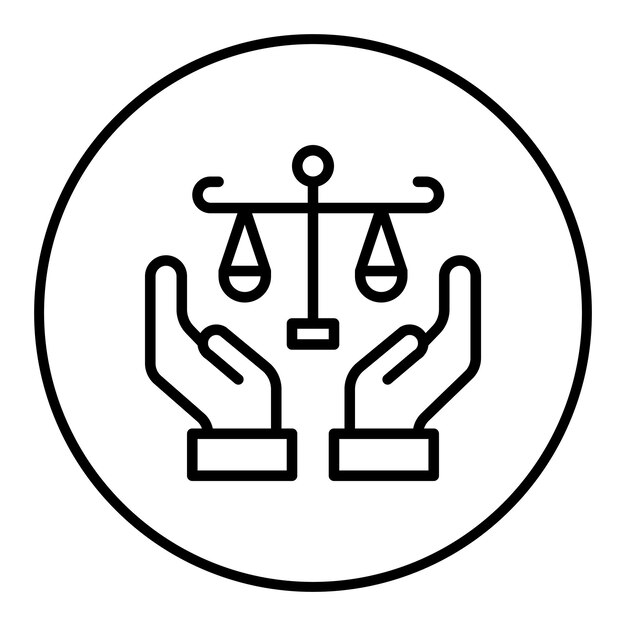 Imagen vectorial del icono de equidad Se puede usar para Liderazgo