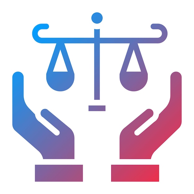Imagen vectorial del icono de equidad Se puede usar para Liderazgo
