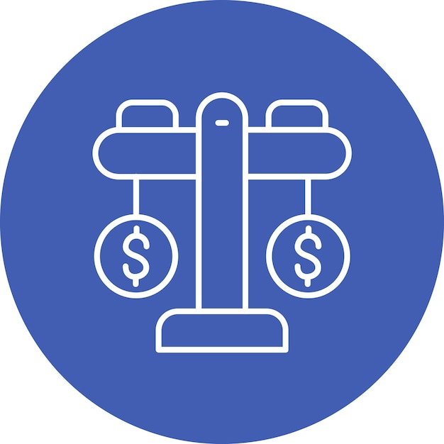 Imagen vectorial del icono de equidad Se puede utilizar para la contabilidad