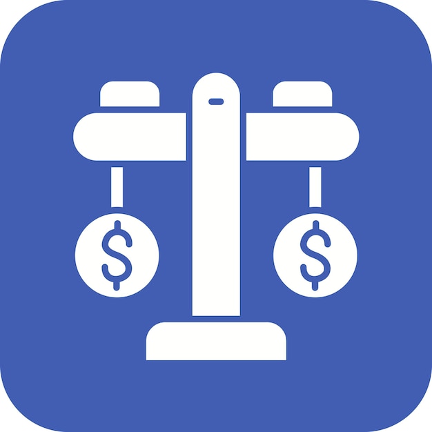 Imagen vectorial del icono de equidad Se puede utilizar para la contabilidad
