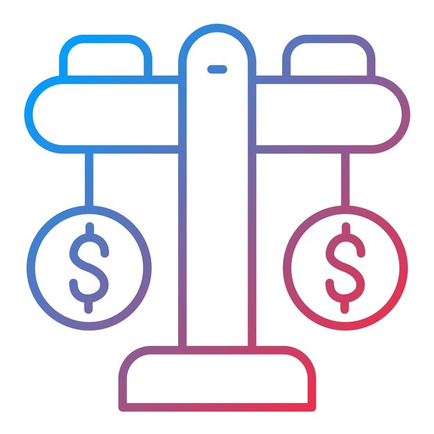 Imagen vectorial del icono de equidad Se puede utilizar para la contabilidad