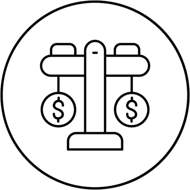 Imagen vectorial del icono de equidad Se puede utilizar para la contabilidad
