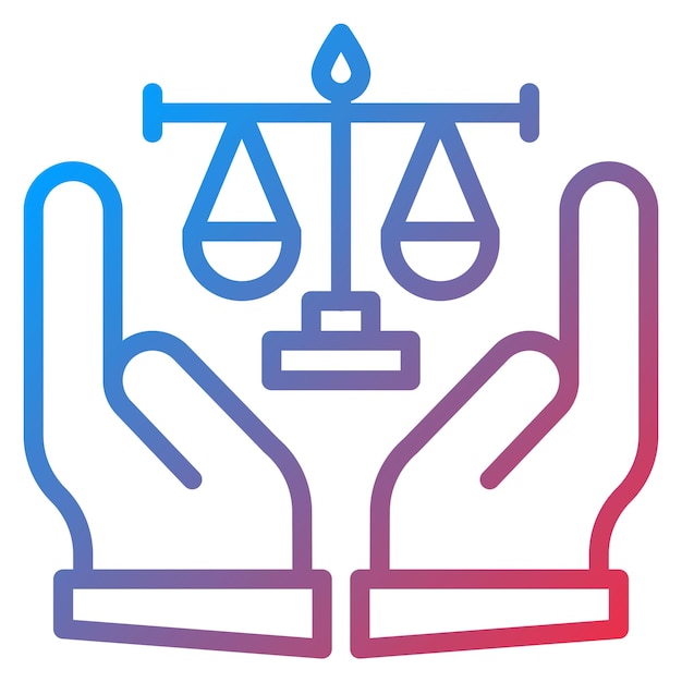 Imagen vectorial del icono de equidad Se puede utilizar para los valores básicos