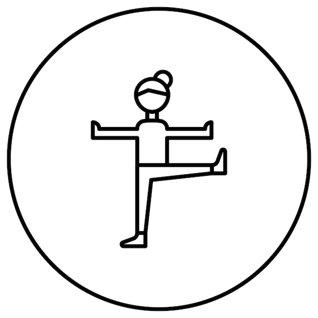 Imagen vectorial del icono de equilibrio Se puede usar para Pilates
