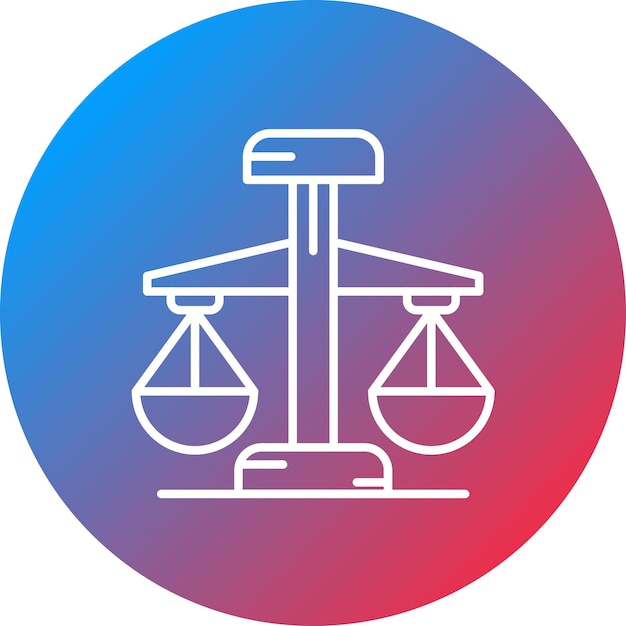 La imagen vectorial del icono de equilibrio se puede utilizar para la infografía