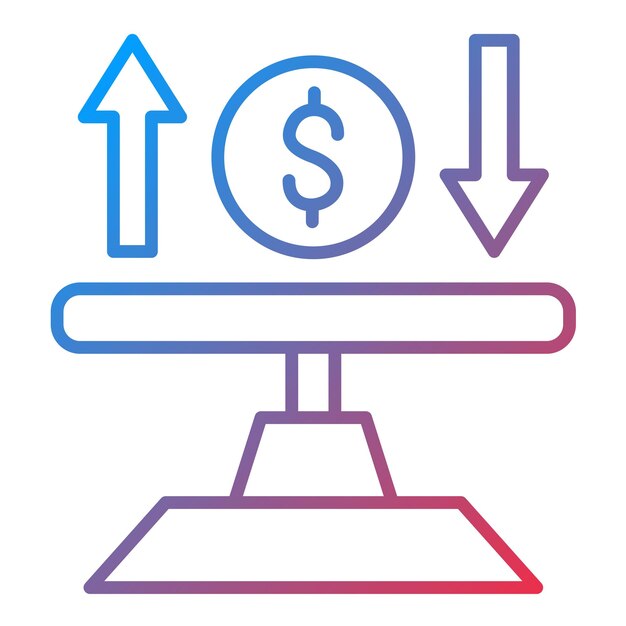 Vector imagen vectorial del icono de equilibrio se puede utilizar para negocios y oficinas