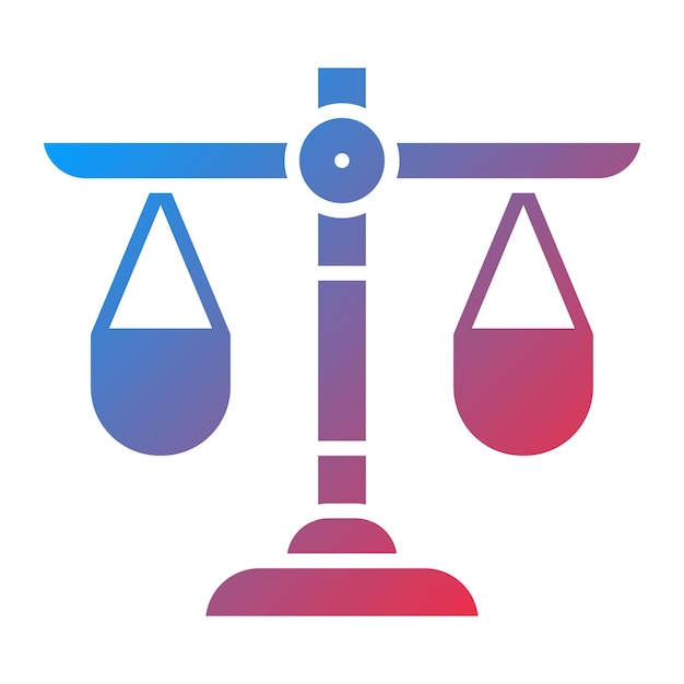 Imagen vectorial del icono de equilibrio Se puede utilizar para el periodismo