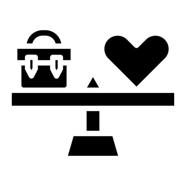 Imagen vectorial del icono del equilibrio de la vida laboral Se puede utilizar para la organización