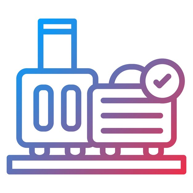 Imagen vectorial del icono de equipaje facturado Puede utilizarse para la aerolínea